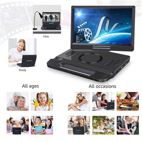 Fangor 12 Inch Portable Blu Ray Dvd Player With Hdmi Output Built In