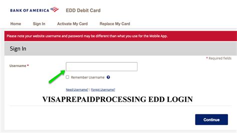 Visaprepaidprocessing Edd Login Bank Of America Edd Card Login At Visaprepaidprocessing