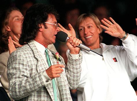 Martina Navratilova Sings Along With Sir Cliff Richard On Centre Court