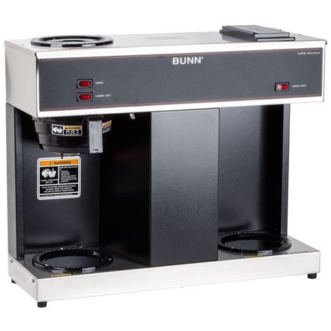 Bunn began manufacturing coffee making equipment for commercial kitchens and restaurants in 1957. Bunn VPS 12 Cup Pourover Coffee Brewer with 3 Warmers ...