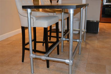 Best diy bar height table from long bar height table diy charles is making me this. DIY Counter Height Table with Pipe Legs