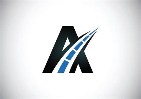 Letter A With Road Logo Sing The Creative Design Concept For Highway