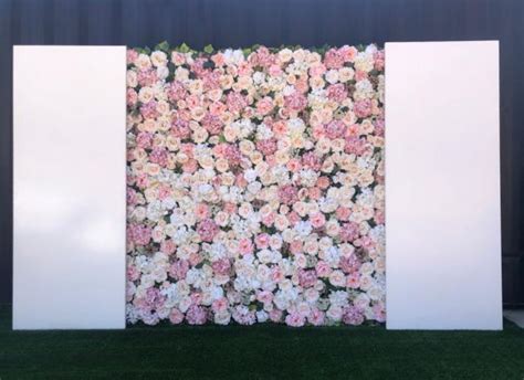 Blush Pink Flower Wall With 2 Panels Services Barbeque Downs
