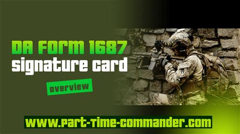 Da Form 1687 Signature Card A Comprehensive Guide