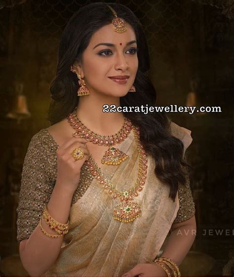 Keerthi Suresh In Mango Mala Jewellery Designs