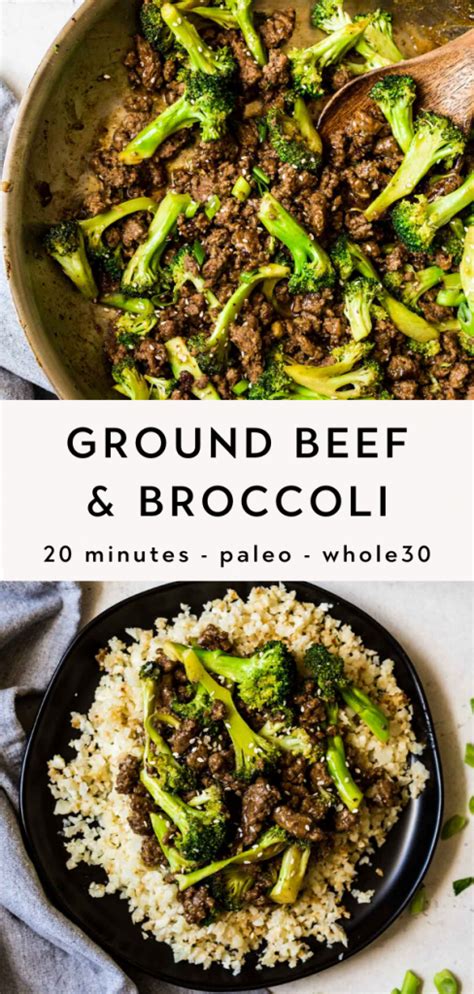 Season with salt and pepper, to taste. Stir Fry Ground Beef and Broccoli (Keto, Paleo, Whole30 ...