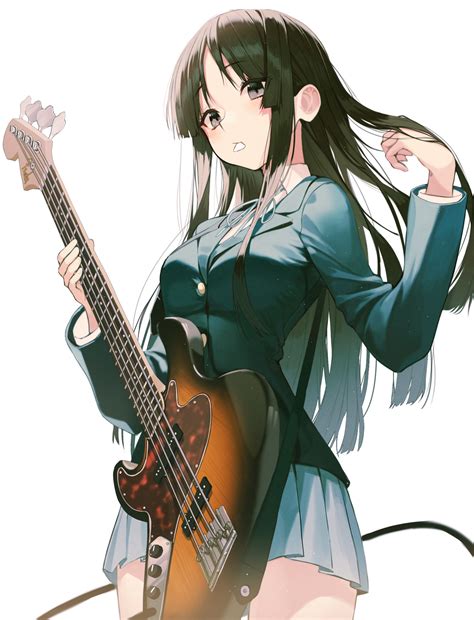 Wallpaper K On Big Boobs Thighs Anime Girls Bass Guitars School