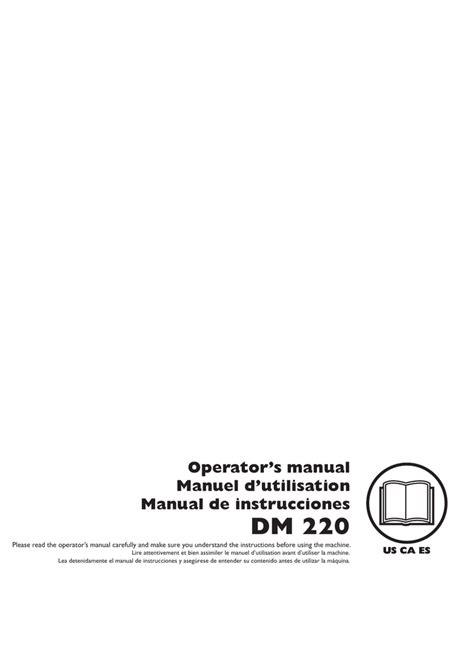 Dm 220 Operators Manual Manuel Dutilisation Manualzz