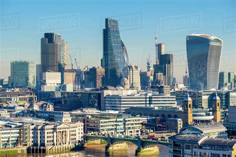 City Of London Skyline Modern Buildings In Central London