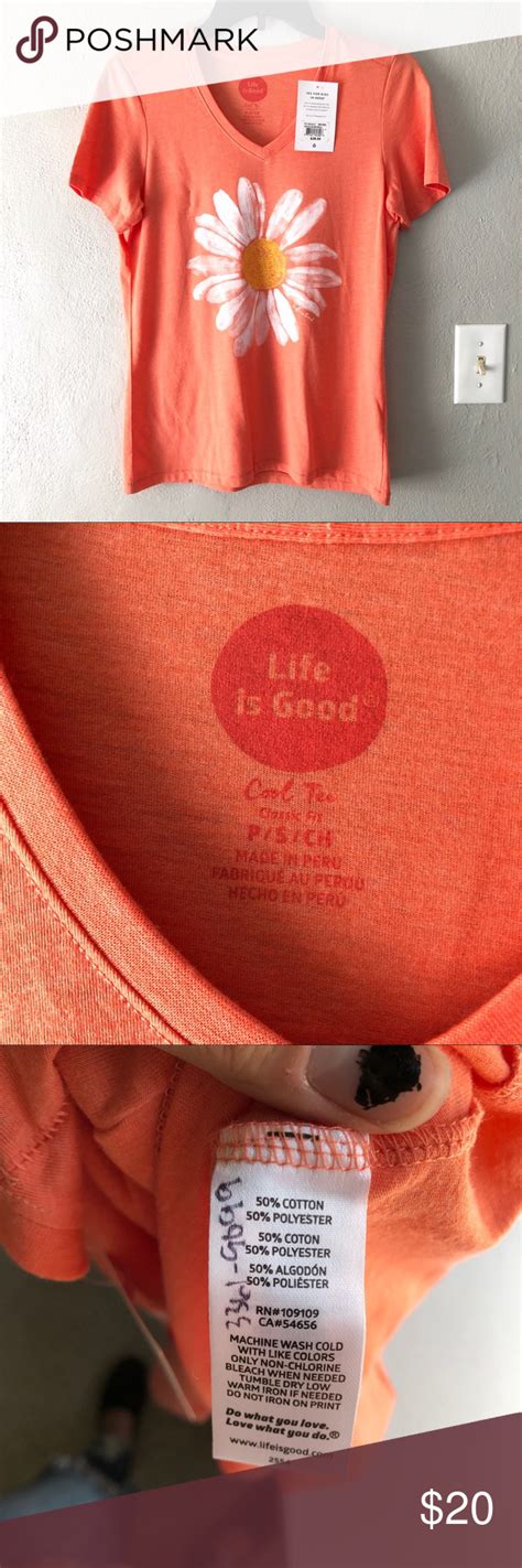 Nwt Life Is Good Daisy Graphic Cool Tee Women Sz S Cool Tees Womens