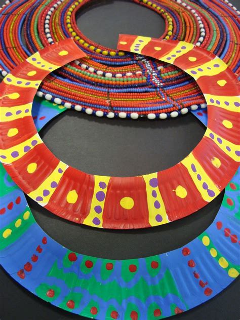 African Necklace Paper Plates Projects For Kids Crafts For Kids
