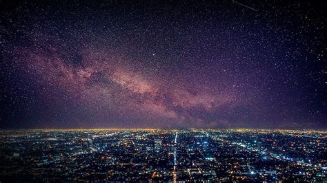 Los Angeles Starry Night Hd Wallpaper Peakpx
