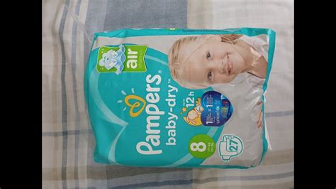 Size Diaper Pampers Baby Dry 8 Youtube