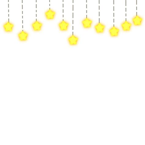 Hanging star shaped string lights 24595899 PNG