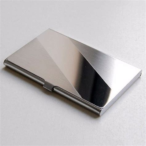Stainless Steel Business Id Credit Card Holder Name Card Wallet Metal