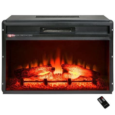 Akdy Fp0054 23 Black Freestanding Insert Electric Fireplace Firebox
