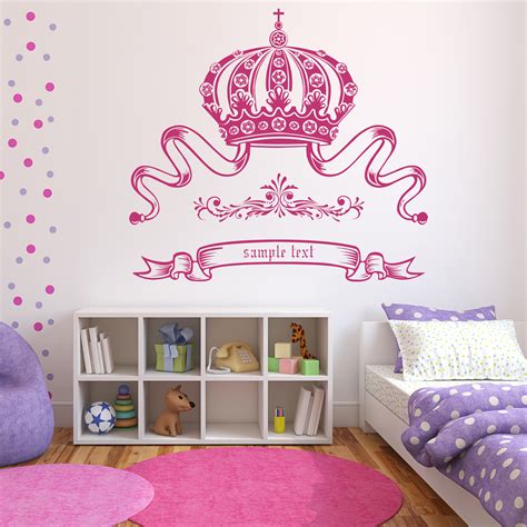 Popular crown home decor design of good quality and at affordable prices you can buy on looking for something more? Personalised Name Wall Sticker Princess Crown Wall Decal ...