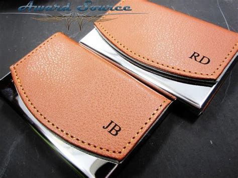 Personalized Business Card Holder Leather Business Card