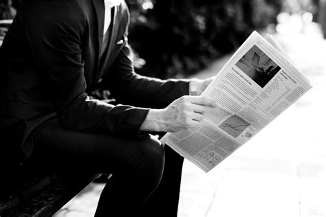 Businessman Reading Newspaper In The Morning Free Photo 400226