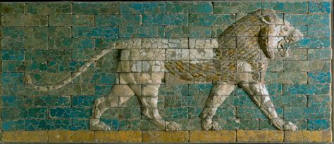 Panel With Striding Lion Babylonian Neo Babylonian The
