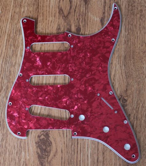 Stratocaster Standard Pickguard Red Pearl Fits Fender New Pg