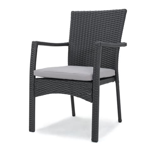 Which brand has the largest assortment of wicker outdoor dining chairs at the home depot? Oxford Outdoor 5 Piece Grey Wicker Dining Set with ...