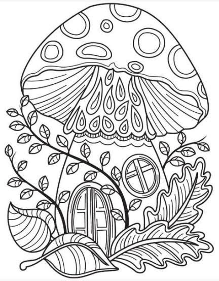 Favorite add to fairy round house with flowers 8 1/2 x 11 printable. 56+ Ideas garden art mushrooms fairies #garden (With ...