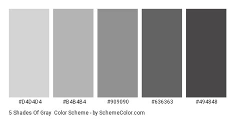 Shades Of Grey Color Palette Names Canvas Broseph