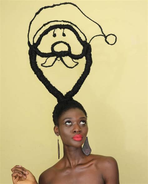 Laetitia Ky Turns Her Hair Into Incredible Sculptures Ego Alterego Afro Hair Art Laetitia