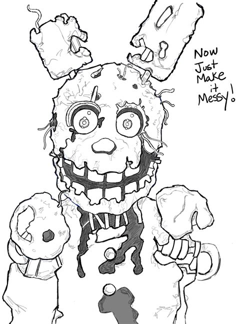 Learn How To Draw Springtrap From Five Nights At Freddy S Five Nights
