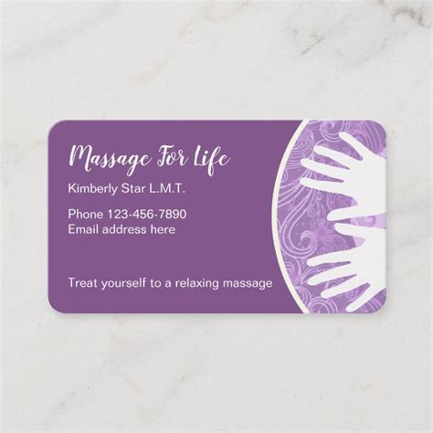 Trendy Massage Therapist Business Card