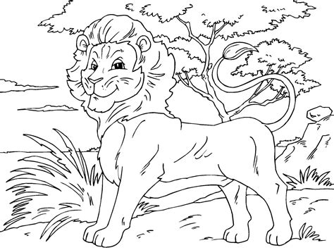 Coloriage lion  Coloriages Gratuits à Imprimer  Dessin 23020