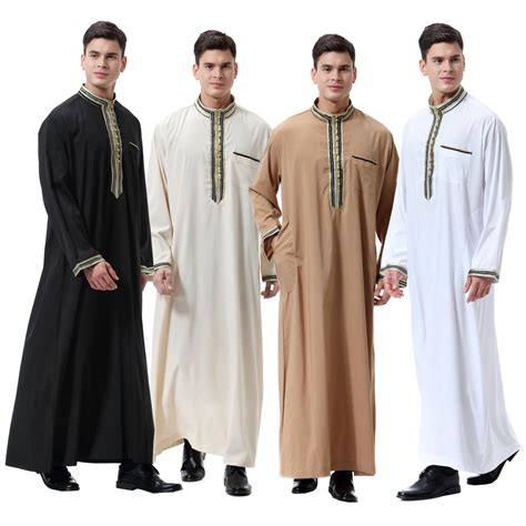 Moroccan Kaftan Men Muslim Dres Abaya Set Formal Dress Pakistan