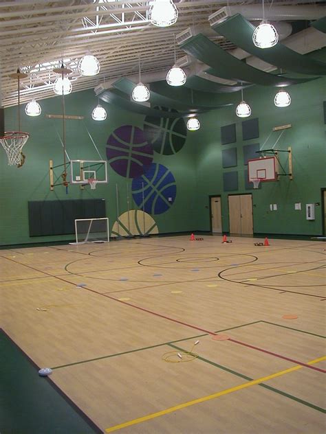 A Colorful Gymnasium At Tukwila Elementary School School Interior