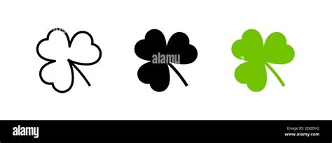 Shamrock Vector Clover Icon Irish Shamrock Leaf Logo Silhouette
