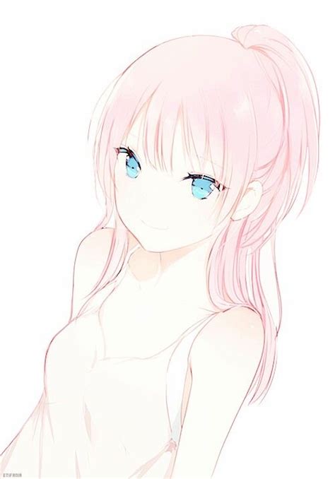 Anime Girl With Pastel Pink Hair
