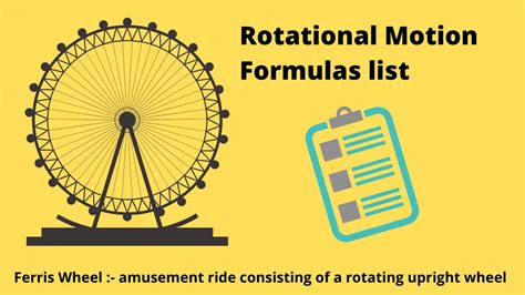 Rotational Motion Formulas List Physicscatalysts Blog