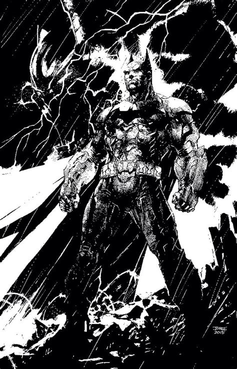 Batman Arkham Knight In Black And White By Jim Lee Comic Book Artists