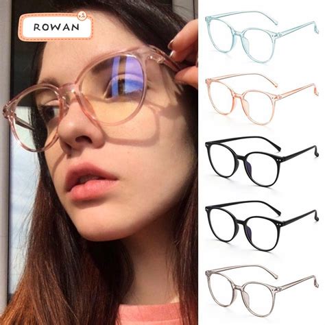 Rowan Blue Light Blocking Glasses Vintage Round Frame Clear Lens Anti