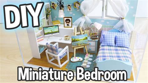 Diy Miniature Dollhouse Kit Cute Bedroom Roombox With Working Lights