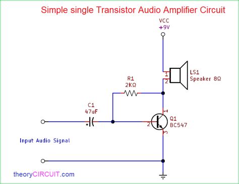Simple Audio Amplifier Circuit Diagram Using Transistor Pdf Wiring