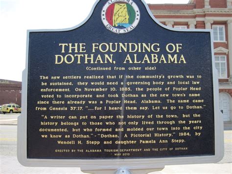 Dothan Al Dothan Historic Marker Back Near Dothan Civic Center