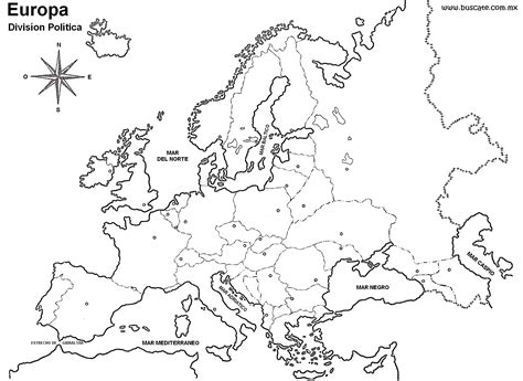 Continente Europeo Con Nombres Para Colorear Mapa De Europa Mapamundi