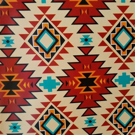 Rust And Turquoise Southwest Tribal Print 100 Cotton Native American