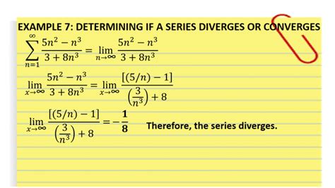 Divergence Test Determining If A Series Converges Or Diverges Owlcation