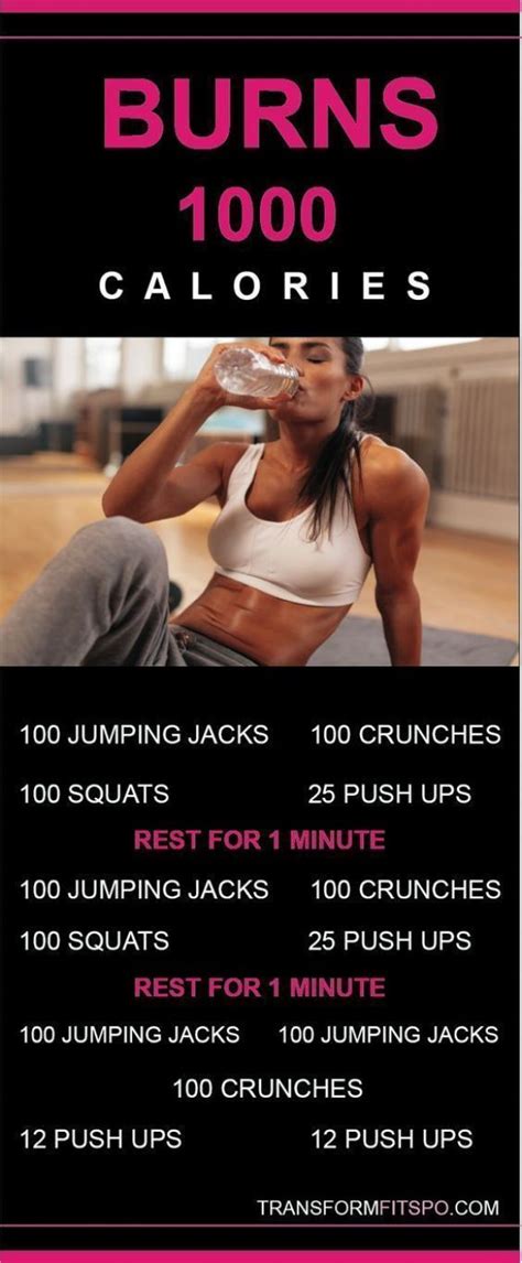 Burn 1000 Calories At Home Now Click The Link For A 12 Week Home Workout Guide Doing This Will