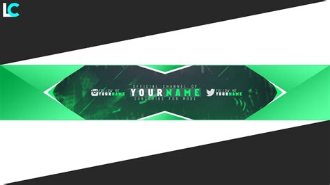 Free Green And White Gaming Banner Template Speed Art Youtube