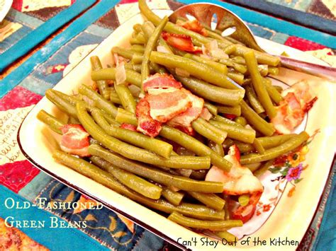 Add and mix the cooked beans into the mushrooms. Old-Fashioned Green Beans - Recipe Pix 5 390 - Can't Stay ...