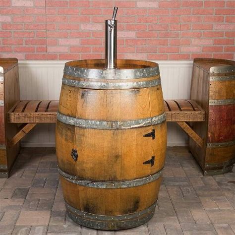 Napa East Collection Wine Barrel Single Tap Freestanding Kegerator
