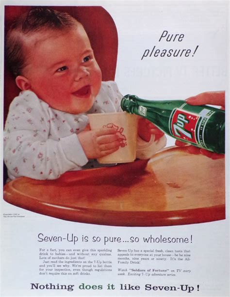 1956 7up Seven Up Soda Ad Baby Gets Soda Vintage Beverage Ads Other